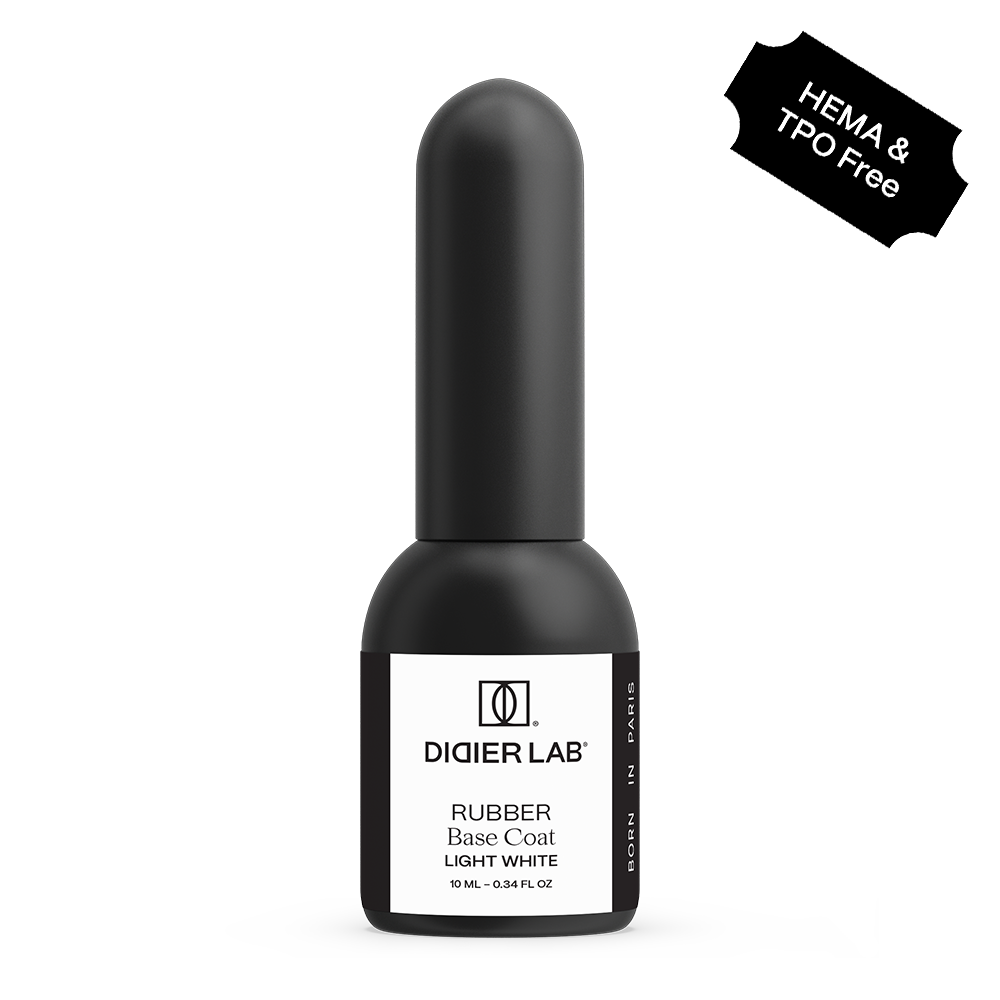 Gellak, Rubber base coat, light white, HEMA & TPO-vrij, 10ml