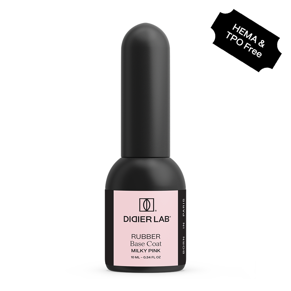 Gellak, Rubber base coat, milky pink, HEMA & TPO-vrij, 10ml