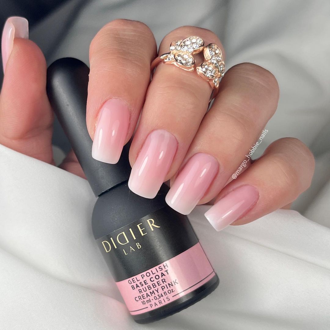 Gellak, Rubber base coat, milky pink, 10ml