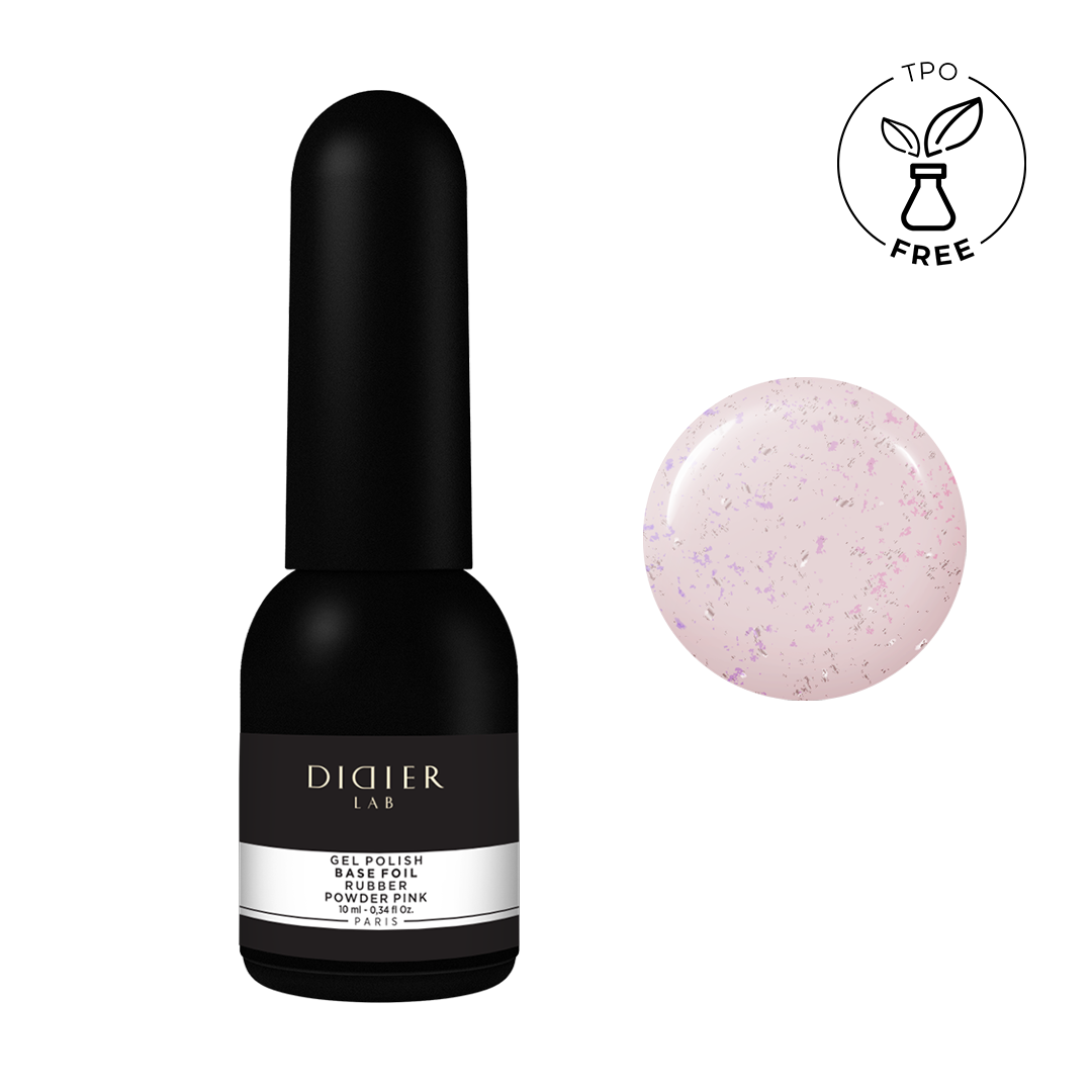 Gellak, Rubber base foil, powder pink, 10ml