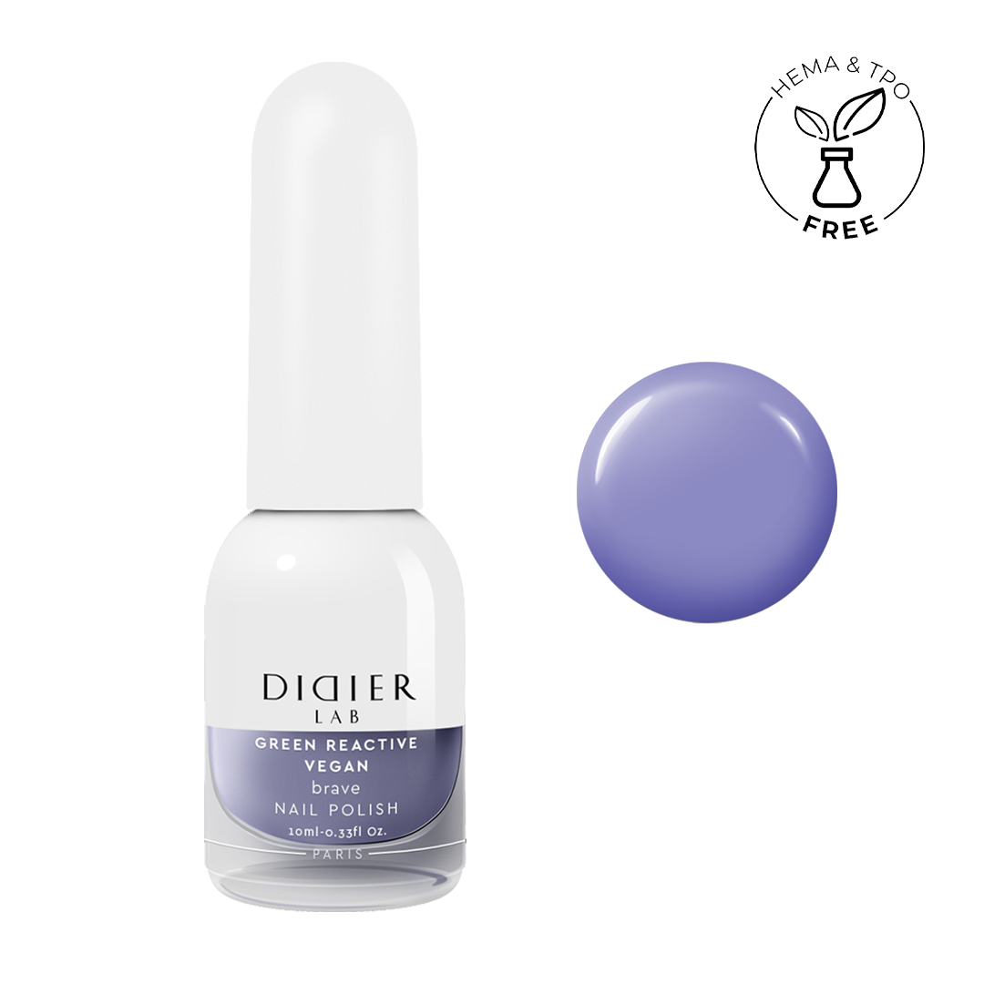 Green reactive, vegan nail polish "Didier Lab", brave, 10ml