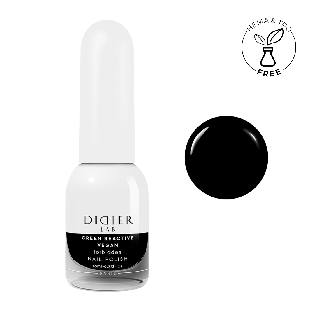 Green reactive, vegan nail polish "Didier Lab", forbidden, 10ml