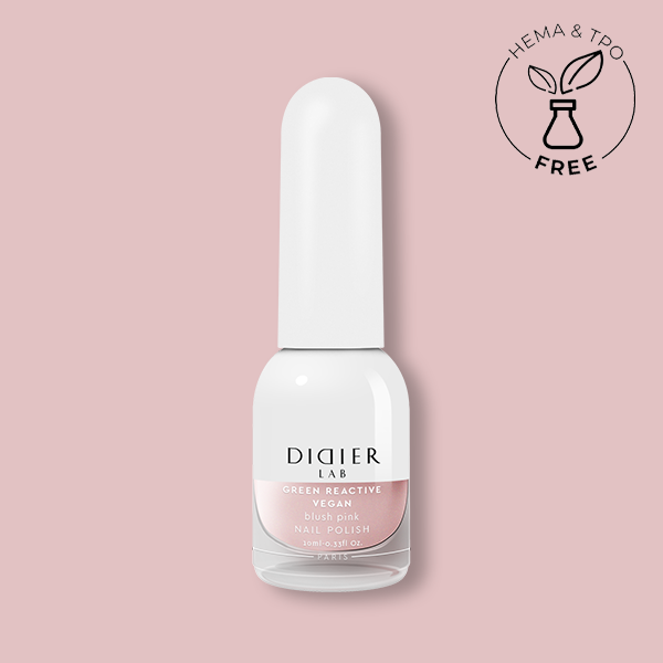 Green reactive, vegan nail polish "Didier Lab", blush pink, 10ml