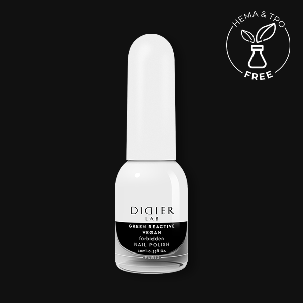 Green reactive, vegan nail polish "Didier Lab", forbidden, 10ml