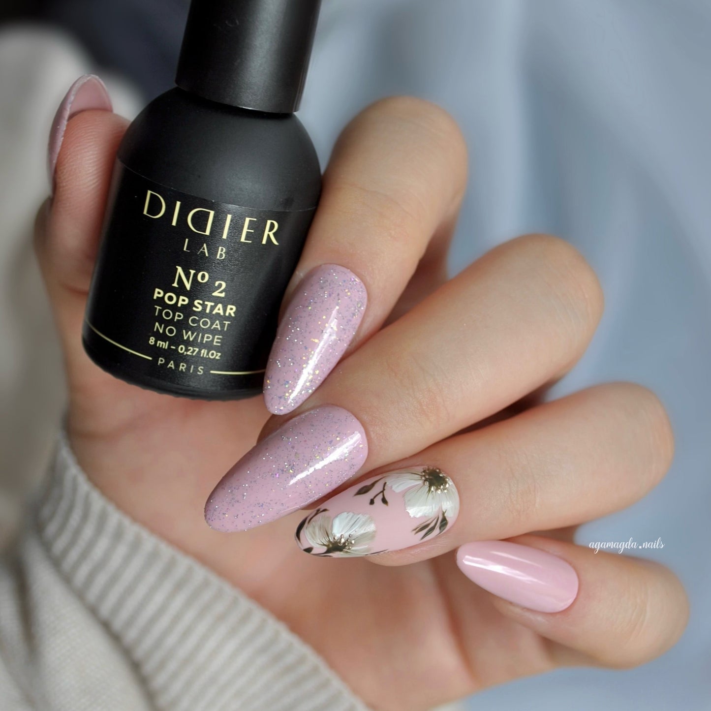 Gellak Top coat no wipe "Didier Lab", Pop Star, No2