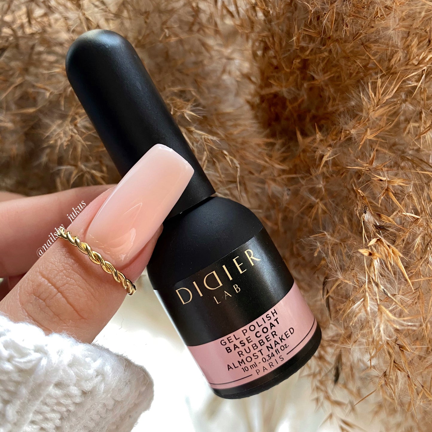 Gellak, Rubber base coat, almost naked, 10ml