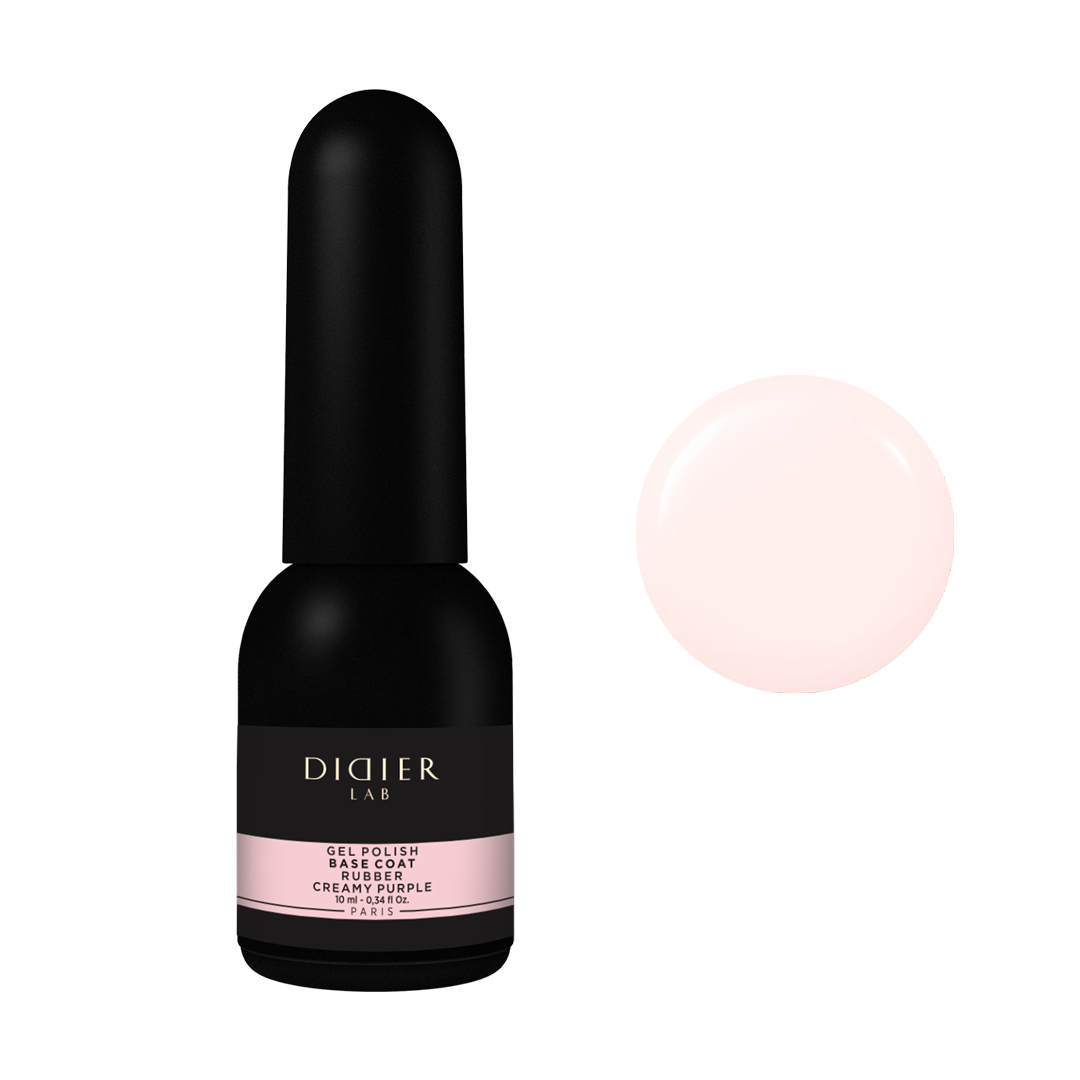 Gellak, Rubber base coat, creamy purple, 10ml