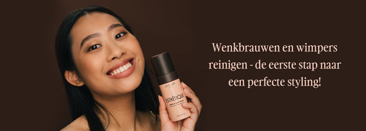 Perfecte voorbereiding van wenkbrauwen en wimpers