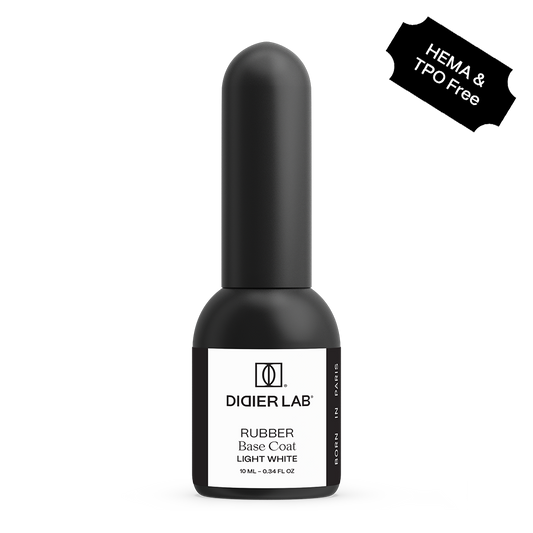 Gellak, Rubber base coat, light white, HEMA & TPO-vrij, 10ml