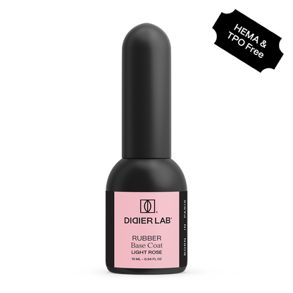 Gellak, Rubber base coat, light rose, 10ml