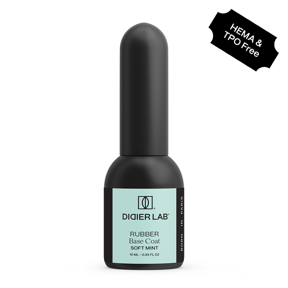 Rubber base coat, soft mint, 10ml