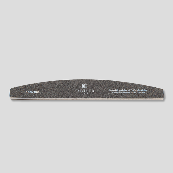 Didier Lab" Nagelvijl, halfmoon, black, 180/180