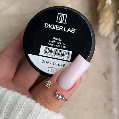 Fiber builder gel "Didier Lab", Soft white, 50gr