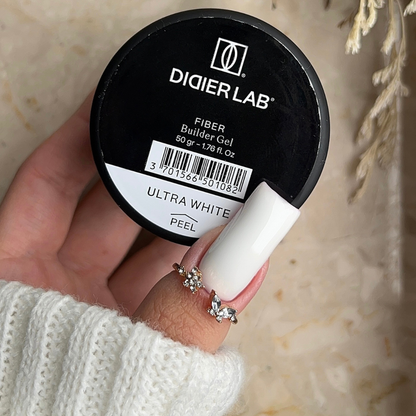 Fiber builder gel "Didier Lab", Ultra white, 50gr