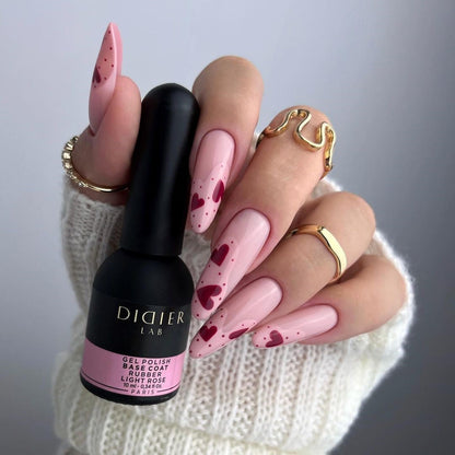 Gellak, Rubber base coat, light rose, 10ml