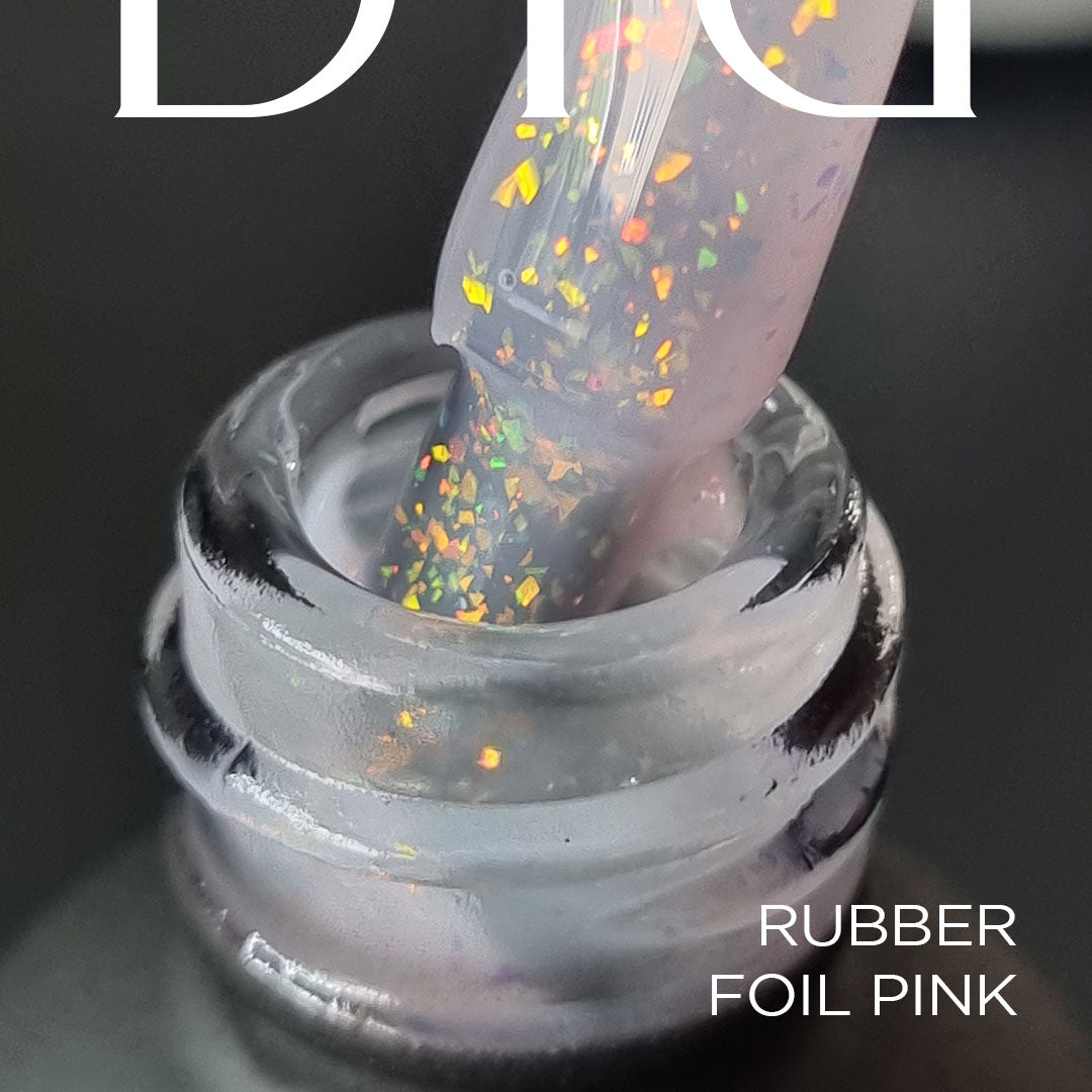 Gellak, Rubber base foil, pink, 10ml