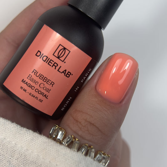 Rubber base coat, magic coral, 10ml