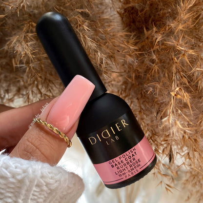 Gellak, Rubber base coat, light rose, 10ml
