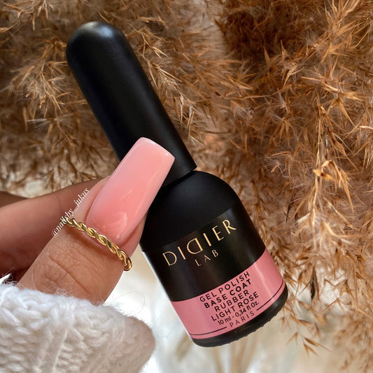 Gellak, Rubber base coat, light rose, 10ml