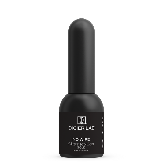 Gellak "Didier Lab", Glitter Top coat, gold, 10 ml