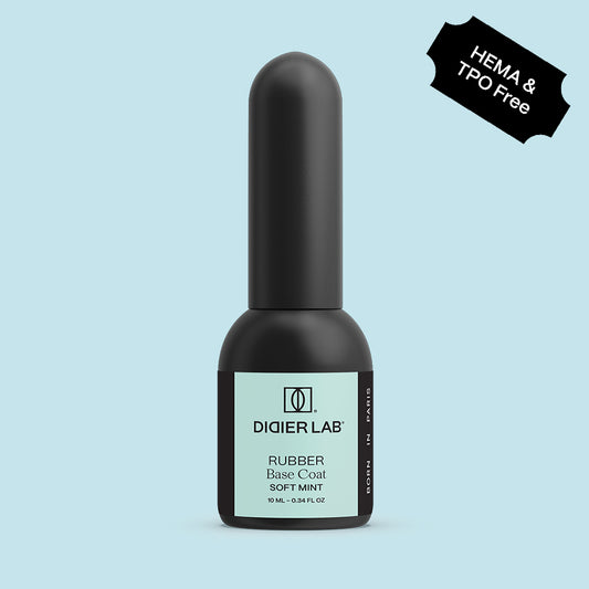 Rubber base coat, soft mint, 10ml