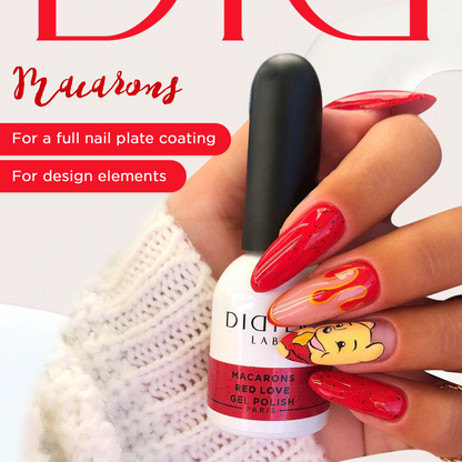 Gellak "Didier Lab", Macarons, Red Love 10 ml