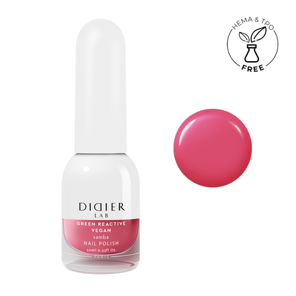 Green reactive, vegan nail polish "Didier Lab", Samba, 10ml