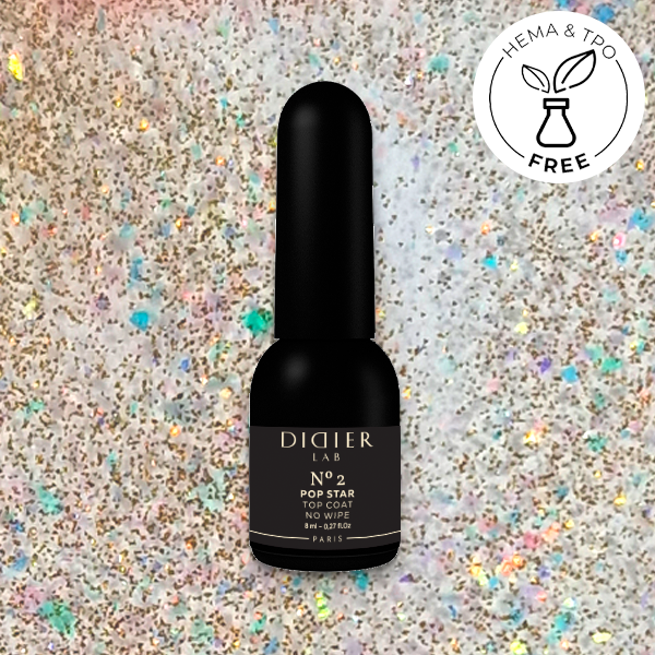 Gellak Top coat no wipe "Didier Lab", Pop Star, No2