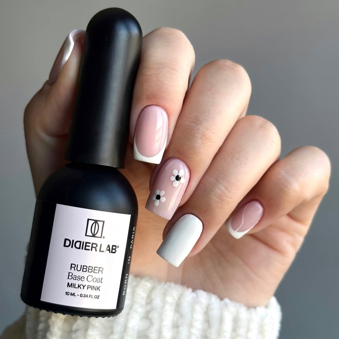 Gellak, Rubber base coat, milky pink, 10ml