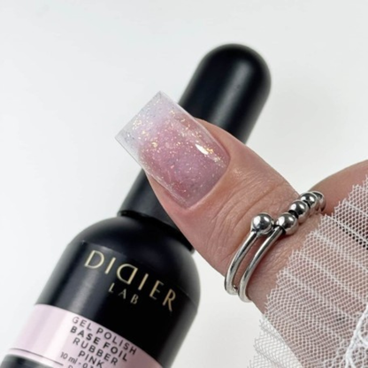 Gellak, Rubber base foil, pink, 10ml