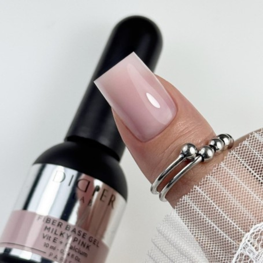 Fiber base gel "Didier Lab", Milky Pink, 10 ml