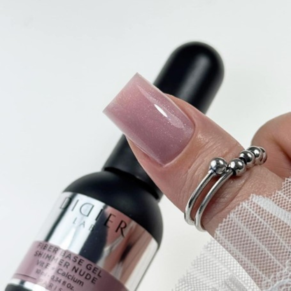 Fiber base gel "Didier Lab", Shimmer Nude, 10 ml