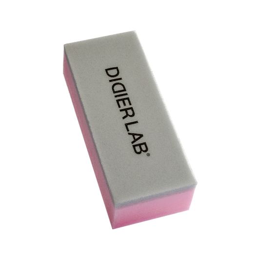 Nail buffer "Didier Lab", rose / gray, 1 psc