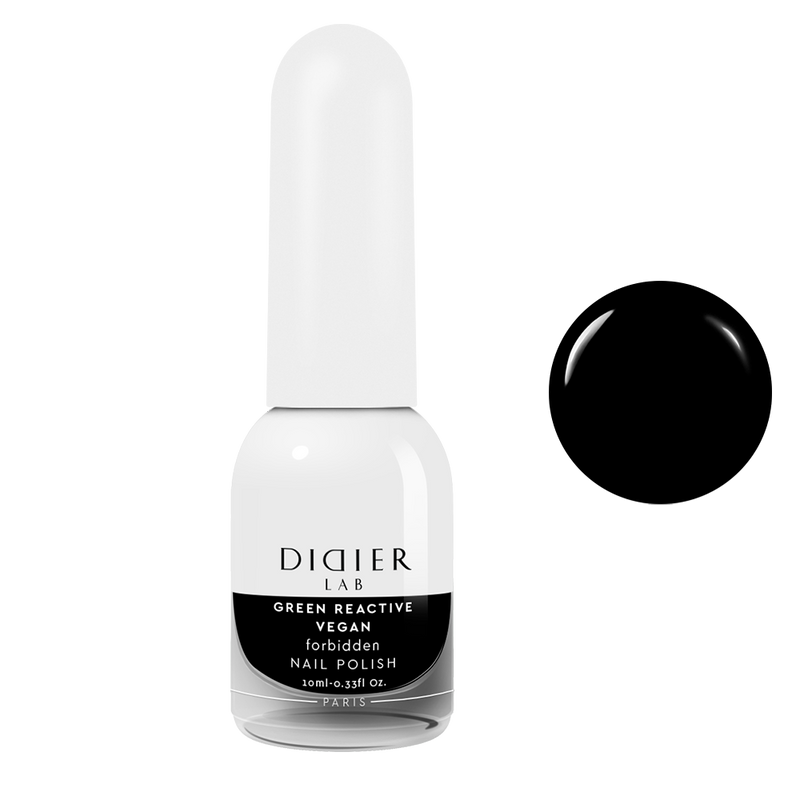 Green reactive, vegan nail polish "Didier Lab", forbidden, 10ml