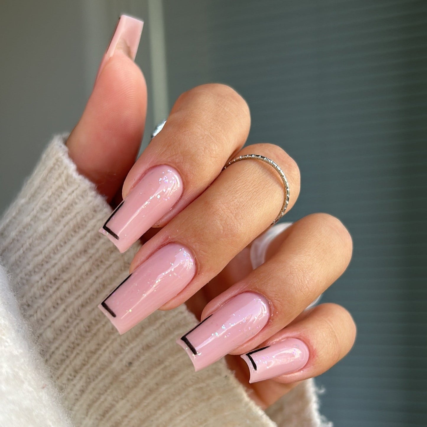Gellak, Rubber base foil, powder pink, 10ml