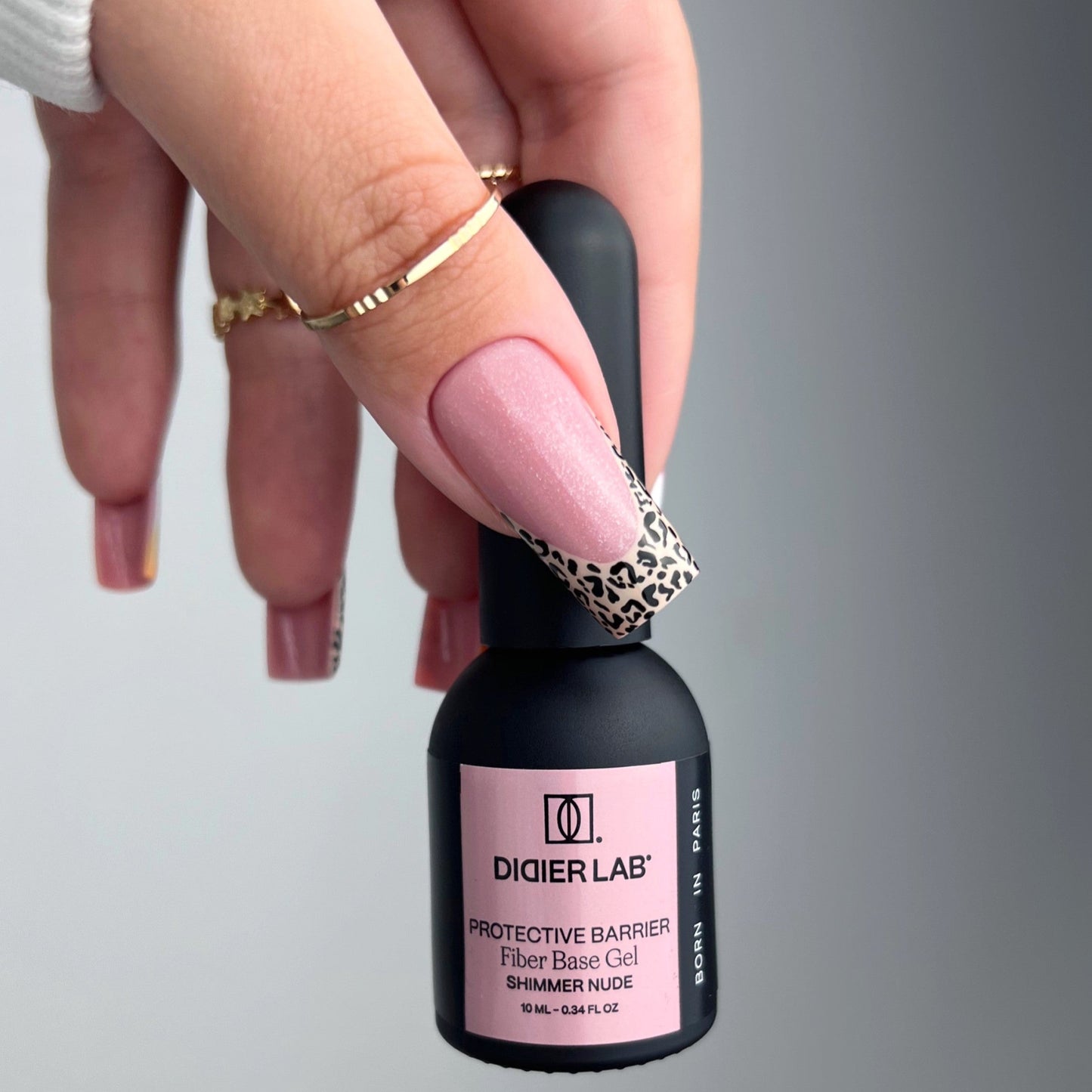 Fiber base gel "Didier Lab", Shimmer Nude, 10 ml