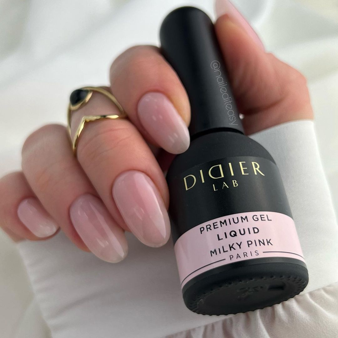 Premium Gel Liquid "Didier Lab", milky pink , 10ml