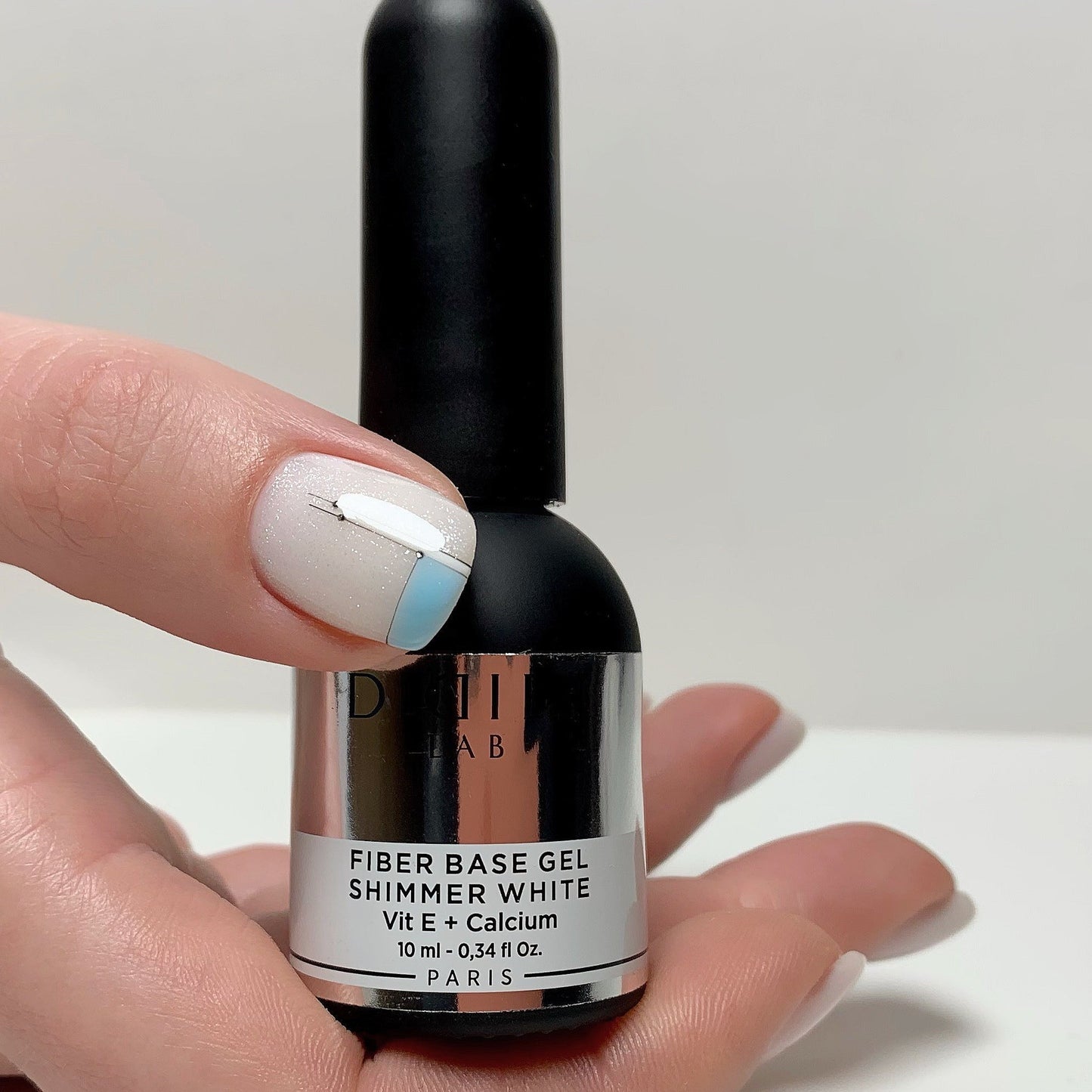 Fiber base gel "Didier Lab", Shimmer White,