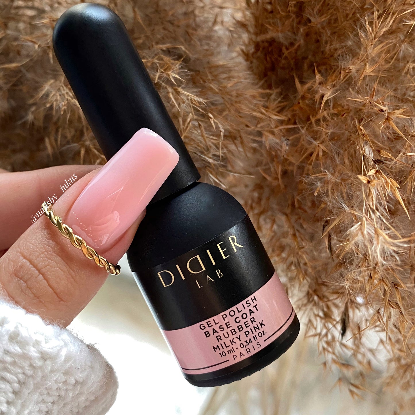 Gellak, Rubber base coat, milky pink, 10ml