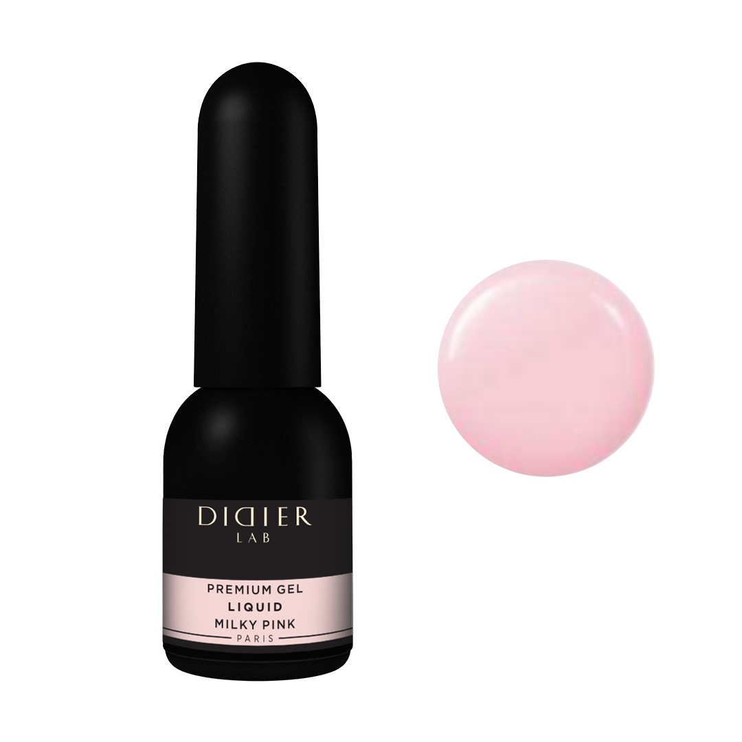 Premium Gel Liquid "Didier Lab", milky pink , 10ml