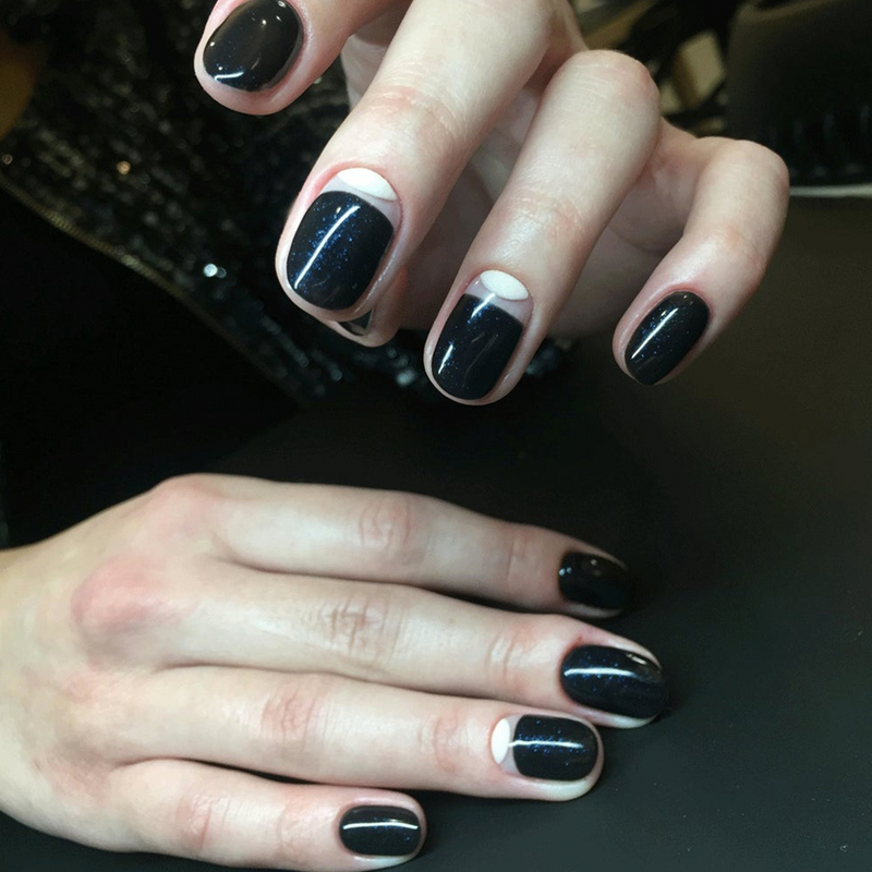 Black gelish deals nails