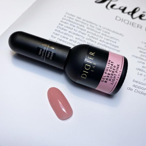Gellak, Rubber base coat, light pink, 10ml